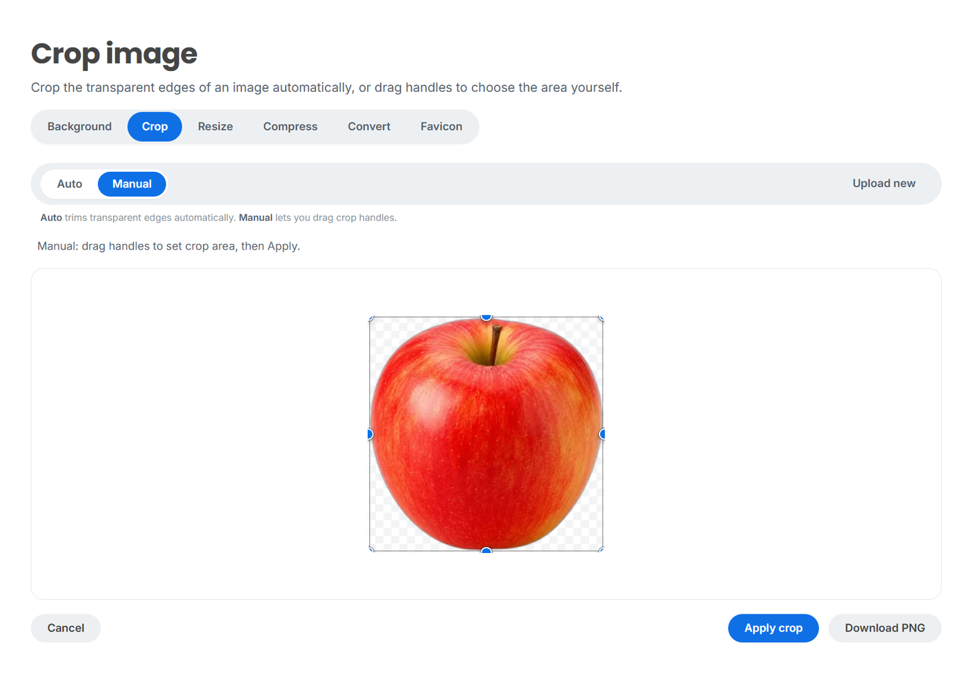 dcapps - image cropping interface