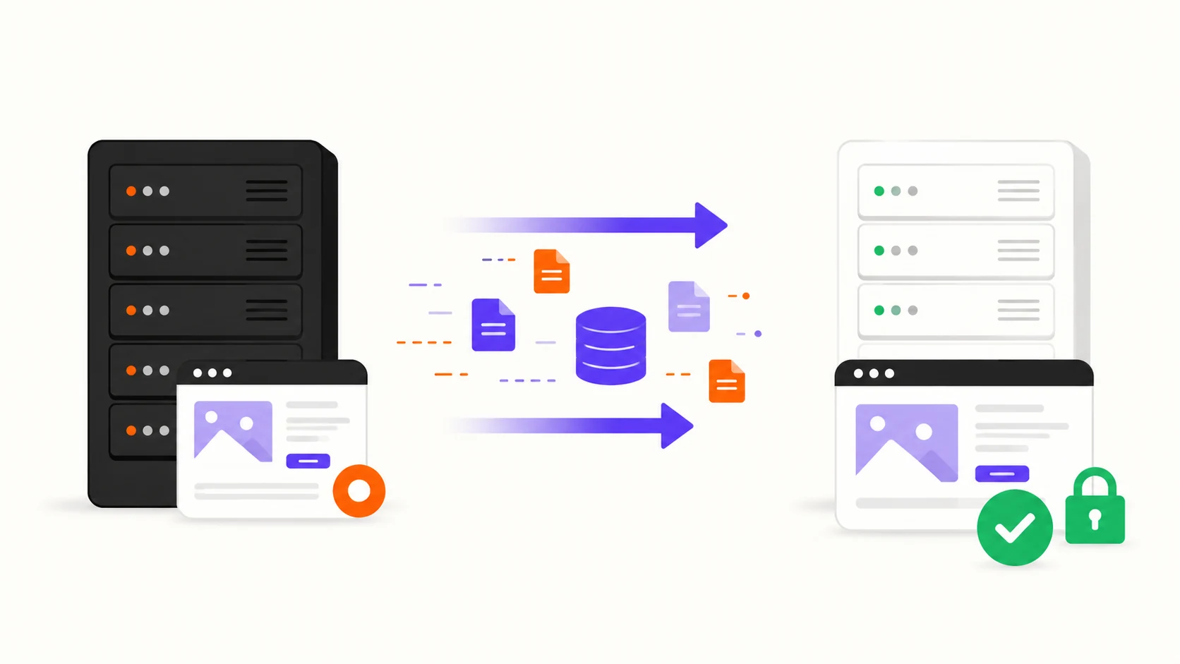 Website migration illustration